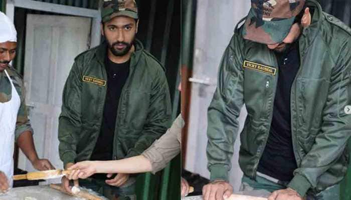 Vicky Kaushal turns chef for Indian Army, makes rotis — See pics