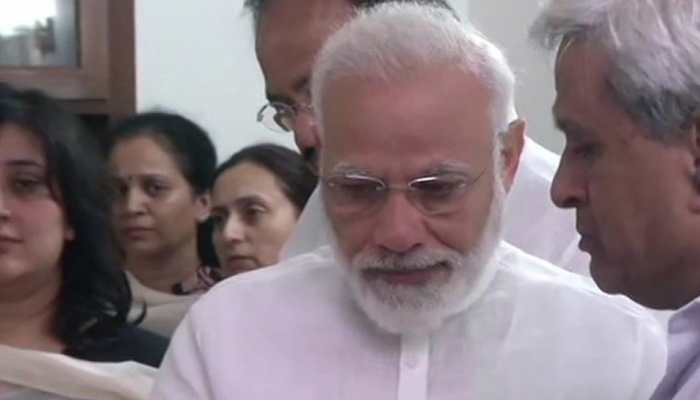 PM Narendra Modi gets emotional as he pays last respects to Sushma Swaraj