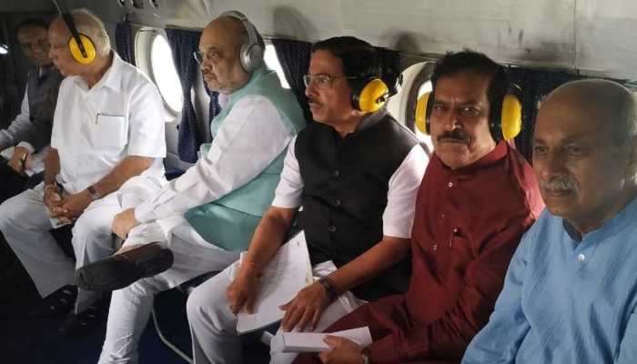 Amit Shah, BS Yediyurappa survey floods-hit parts of Karnataka; 24 dead, over 2 lakh evacuated