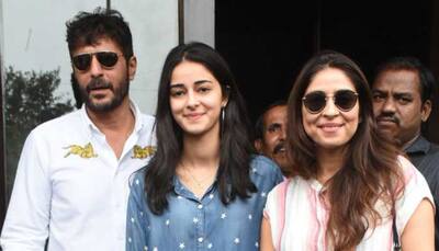 Ananya Panday is all smiles on a lunch date with dad Chunky Panday and mom Bhavana Panday—Pics