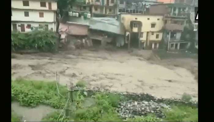House collapses after flash flood in Uttarakhand's Chamoli, incident caught on camera