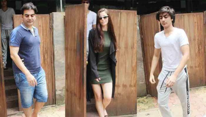 Arbaaz Khan enjoys lunch with girlfriend Giorgia Andriani, son Arhaan