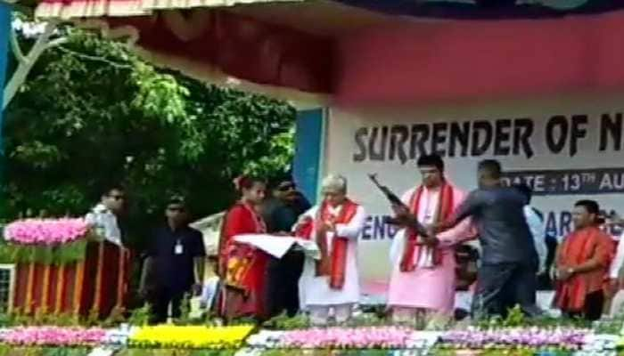 Tripura: 88 NLFT militants surrender, will join mainstream