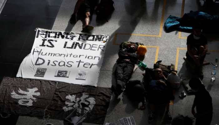 Anti-government protest in Hong Kong disrupt airport for 2nd day, UN urges to use restraint