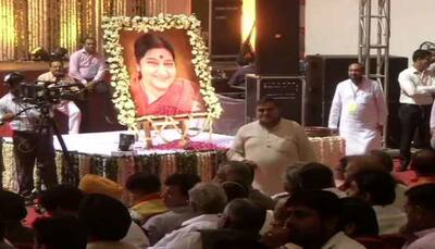 PM Narendra Modi, Amit Shah attend condolence meet for Sushma Swaraj