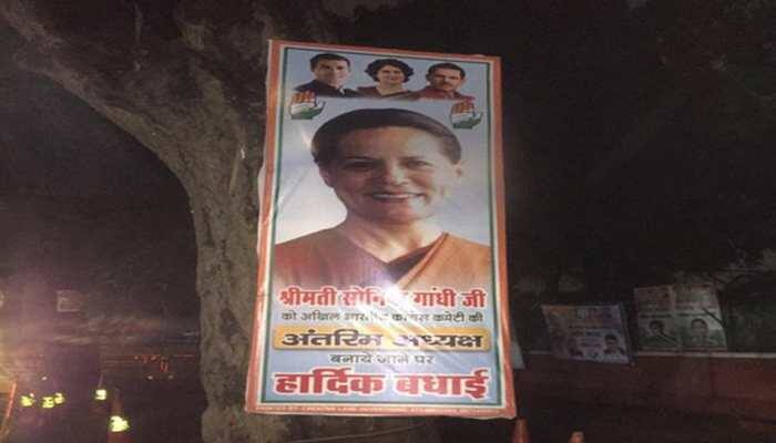 Love for dynasty: Poster congratulating Sonia Gandhi features son-in-law Robert Vadra