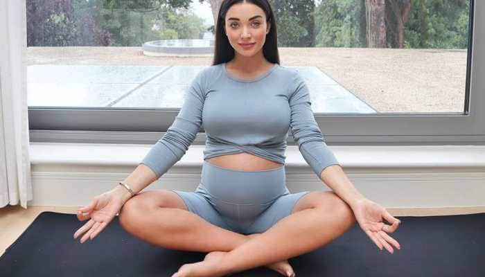 &#039;Nesting, resting, meditating&#039;: Pregnant Amy Jackson breaks the internet with pic of herself doing yoga