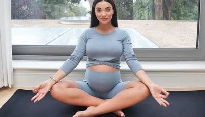 'Nesting, resting, meditating': Pregnant Amy Jackson breaks the internet with pic of herself doing yoga