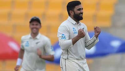New Zealand spinner Ajaz Patel restricts Sri Lanka with a five-wicket haul