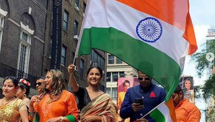 Hina Khan keeps tricolour flying high in US- See pics