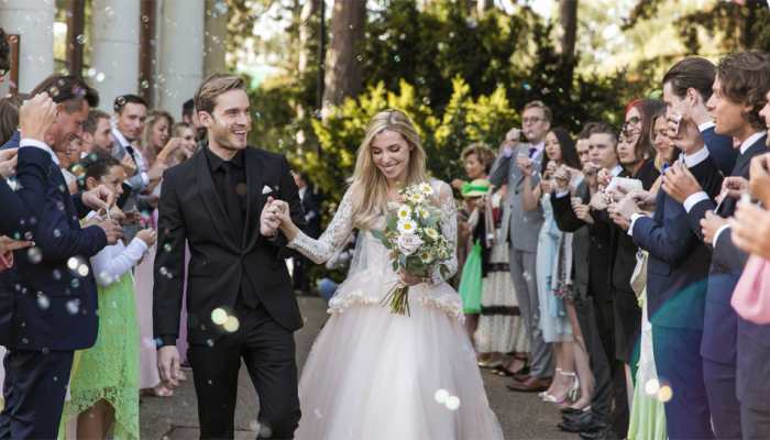 PewDiePie marries long time girlfriend Marzia Bisognin in beautiful ceremony in London
