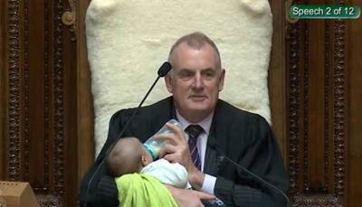 New Zealand speaker feeds colleague's baby during debate in Parliament