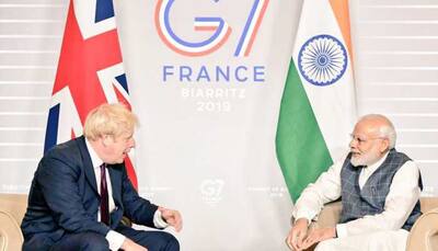 PM Modi meets UK PM Boris Johnson on sidelines of G7 summit in France