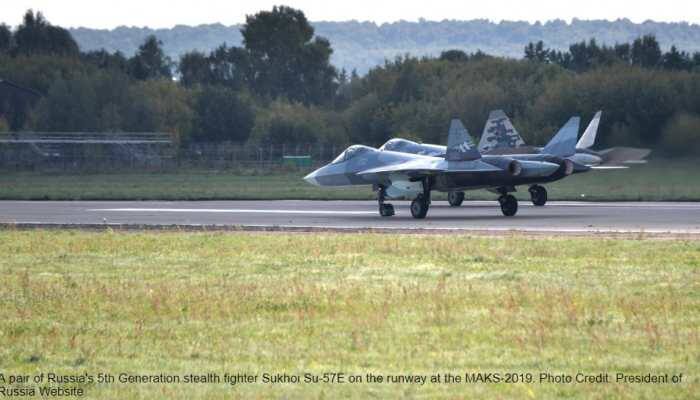 Turkey first country to check out Sukhoi Su-57E as Russia showcases the stealth fighter to the world at MAKS-2019