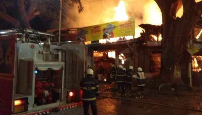 Major fire breaks out at Mustafa Bazaar timber yard in Mumbai's Byculla