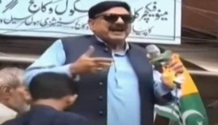 Watch: Pakistan minister Sheikh Rashid gets electric shock while speaking against PM Modi