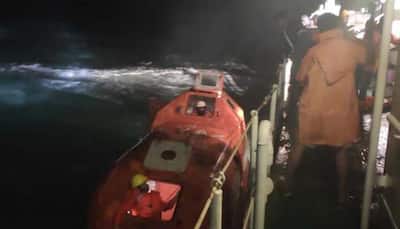 13 rescued by Indian Coast Guard ship from flooded dredger