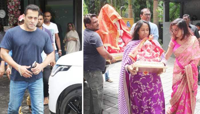 Arpita Khan Sharma brings Ganpati home, Salman Khan and family seek Bappa&#039;s blessings—Photos
