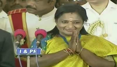 Tamilisai Soundararajan sworn in as Telangana Governor