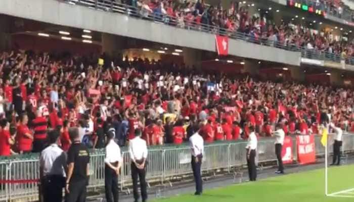 Football fans boo Chinese national anthem during Hong Kong vs Iran World Cup qualifier