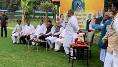 NCP leader Udayanraje Bhosale joins BJP in presence of Amit Shah, Devendra Fadnavis