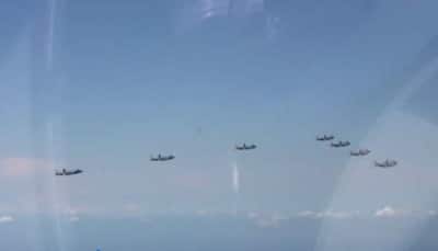 China's PLAAF video shows 7 Chengdu J-20s, its largest formation of stealth fighters flying together