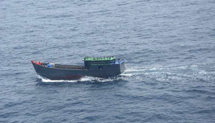 Navy's Ship Rajveer apprehends Myanmarese vessel operating near Car Nicobar Islands