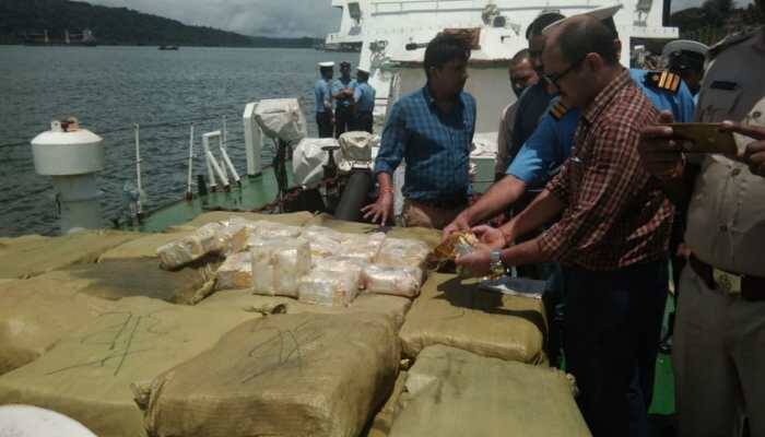Indian Coast Guard seizes 1,155 kg of drugs from Myanmar ship, arrests six crew members