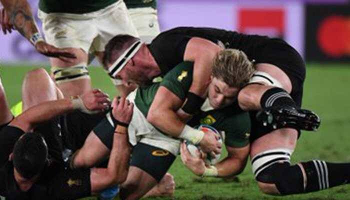 Rugby World Cup: New Zealand hold off South Africa 23-13, France edge past Argentina