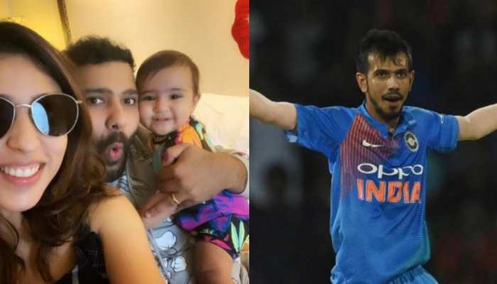Yuzvendra Chahal engages in hilarious banter with Rohit Sharma&#039;s wife