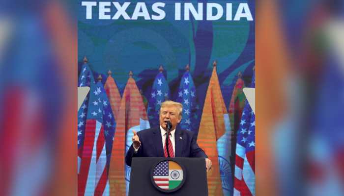 Donald Trump illustrates India&#039;s importance to US, doesn&#039;t use official podium at &#039;Howdy, Modi&#039; event