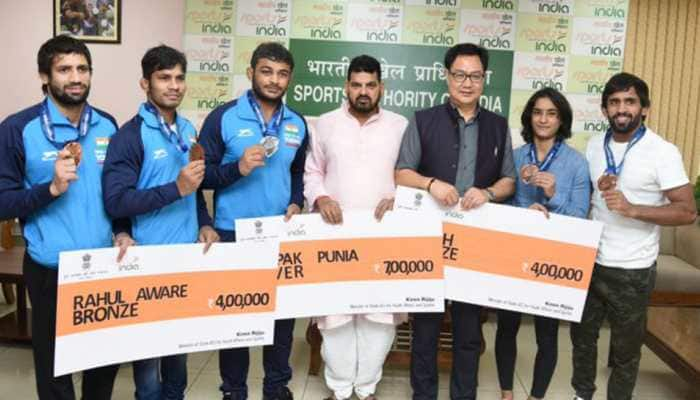 World Wrestling Championships: Kiren Rijiju announces cash reward for medal winners 