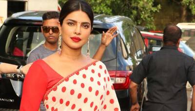 Priyanka Chopra flaunts her desi swag wearing a polka-dot saree—Pics