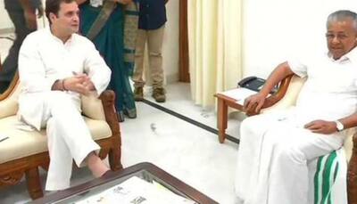 Rahul Gandhi meets CM Pinarayi Vijayan to discuss post-flood, rehabilitation efforts in Kerala
