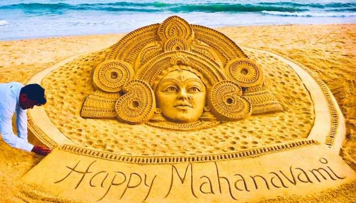 On Mahanavami, Sudarsan Pattnaik shares beautiful sand art Durga creation—See pic