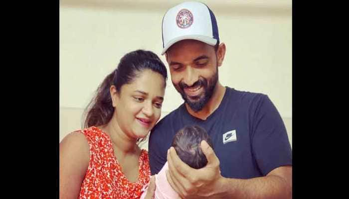 Ajinkya Rahane shares picture of his newborn daughter