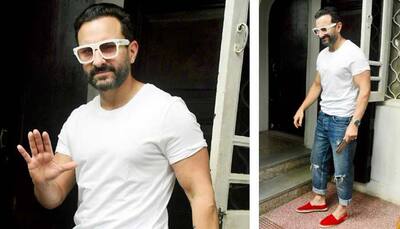 We are crushing on Saif Ali Khan's red espadrilles as he ups his fashion game—Photos