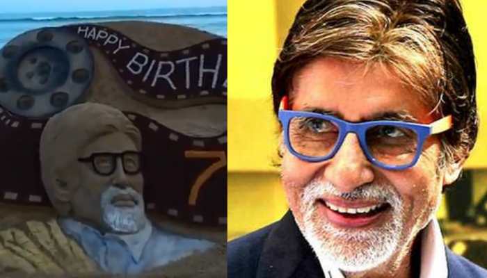 Sudarsan Pattnaik shares mind-blowing sand art on Amitabh Bachchan&#039;s birthday—Watch