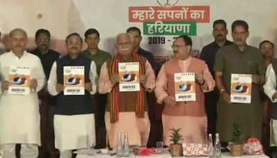 Haryana BJP releases poll manifesto, promises to double farmers' income by 2022