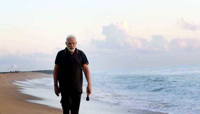 PM Modi pens down his 'world of feelings' after walk on Mahabalipuram beach