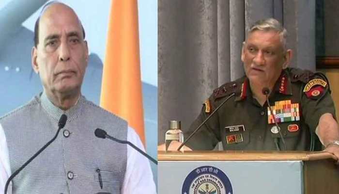 Defence Minister Rajnath Singh speaks to Gen Bipin Rawat after Army destroys 4 terror launch pads in PoK, kills 20 terrorists