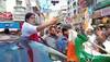 BJP MP Locket Chatterjee's convoy stopped by Congress workers in Hoogly, clashes erupt