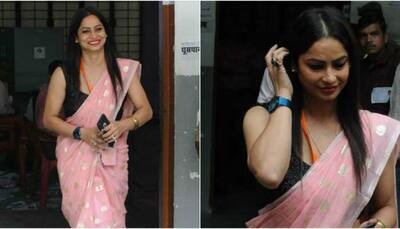 Yellow sari-fame poll official Reena Dwivedi breaks the internet again; this time in pink