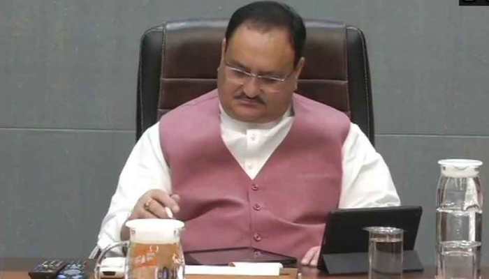 BJP party president JP Nadda held meeting to review party's performance on Tuesday