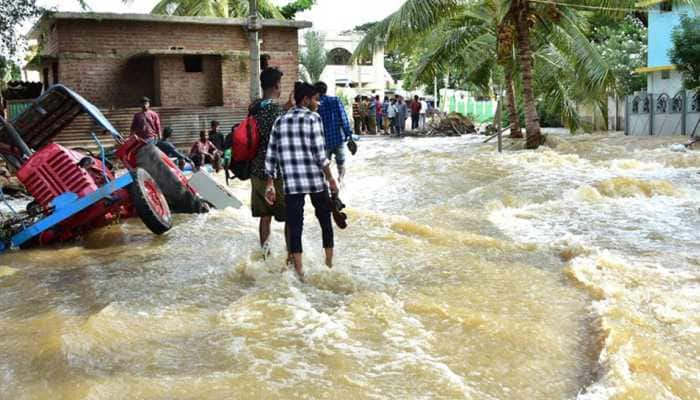 After criticism from locals, Karnataka Minister CC Patil visits flood-affected village in Gadag