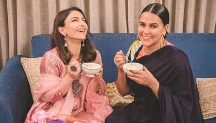 Neha Dhupia, Soha Ali Khan share a Diwali feast