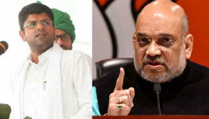 Amit Shah meets 'kingmaker' Dushyant Chautala as BJP looks for support to form govt in Haryana 