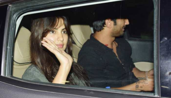Sushant Singh Rajput and ladylove Rhea Chakraborty leave airport in the same car—Photos