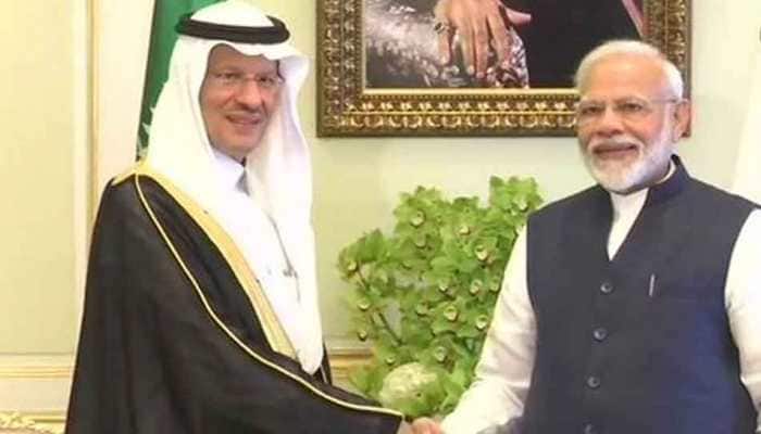Prime Minister Narendra Modi meets Saudi Arabia energy minister Abdulaziz bin 
