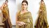 Kriti Sanon looks pure gold in a shimmering Manish Malhotra saree for Diwali celebrations—Photos